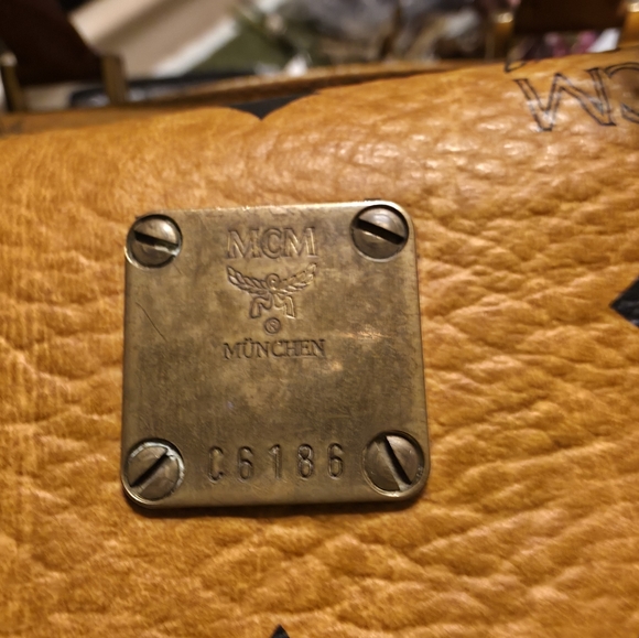 MCM Cognac Visetos Boston Bag EUC - Picture 11 of 11